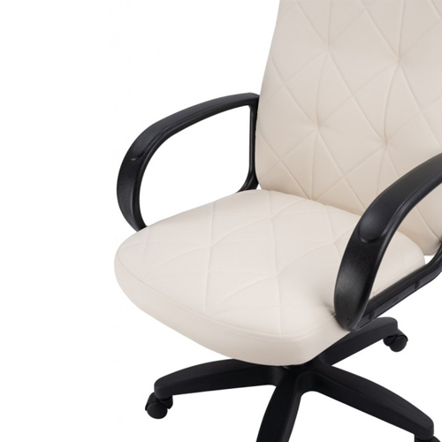 Кресло офисное, компьютерное TRON V2 экокожа Prestige, 68х52х51.5 см, слоновая кость