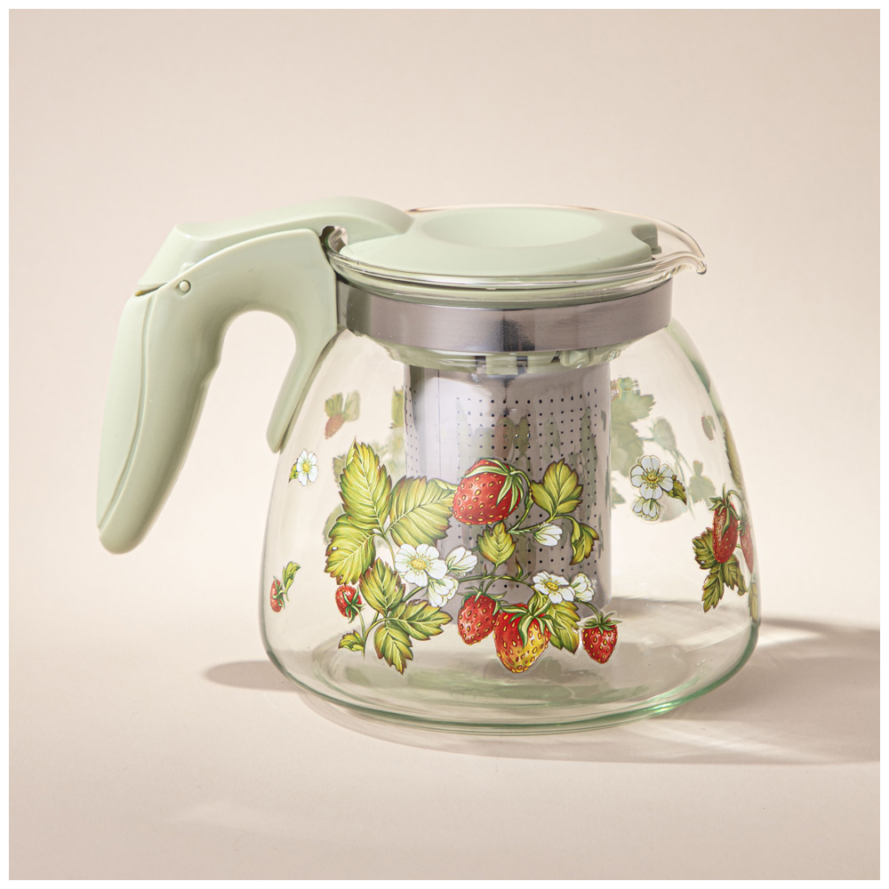 ЗАВАРОЧНЫЙ ЧАЙНИК AGNESS С ФИЛЬТРОМ, ЗЕМЛЯНИКА, 900 МЛ.