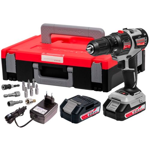 Дрель аккумуляторная ДА 10/18 В 44 (Li-ion АПИ, б/щет. 2 акк. 18В, МБ100, Интерскол)(4шт/кор)