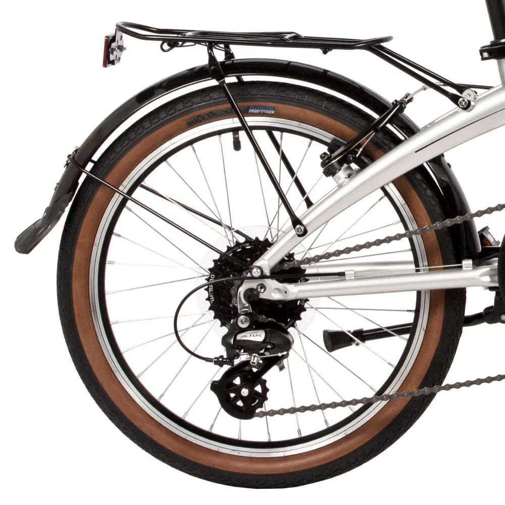 Велосипед NOVATRACK 20" TOWN складной, алюм., серебр., 8 скор., RDM310/TS71/HG20,  V-brake