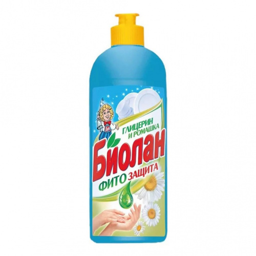 Средство для мытья посуды Биолан 450 мл Глицерин и ромашка, 4/20