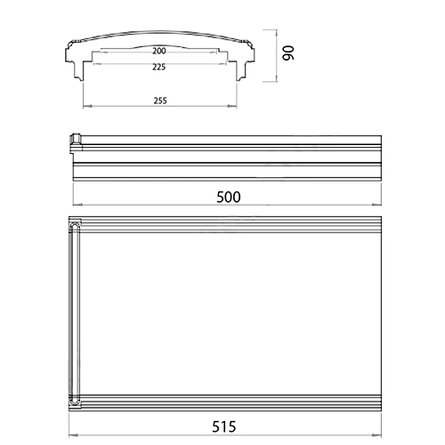 Парапет полимерпесчаный Гладкий 500*200*228*254 Графит