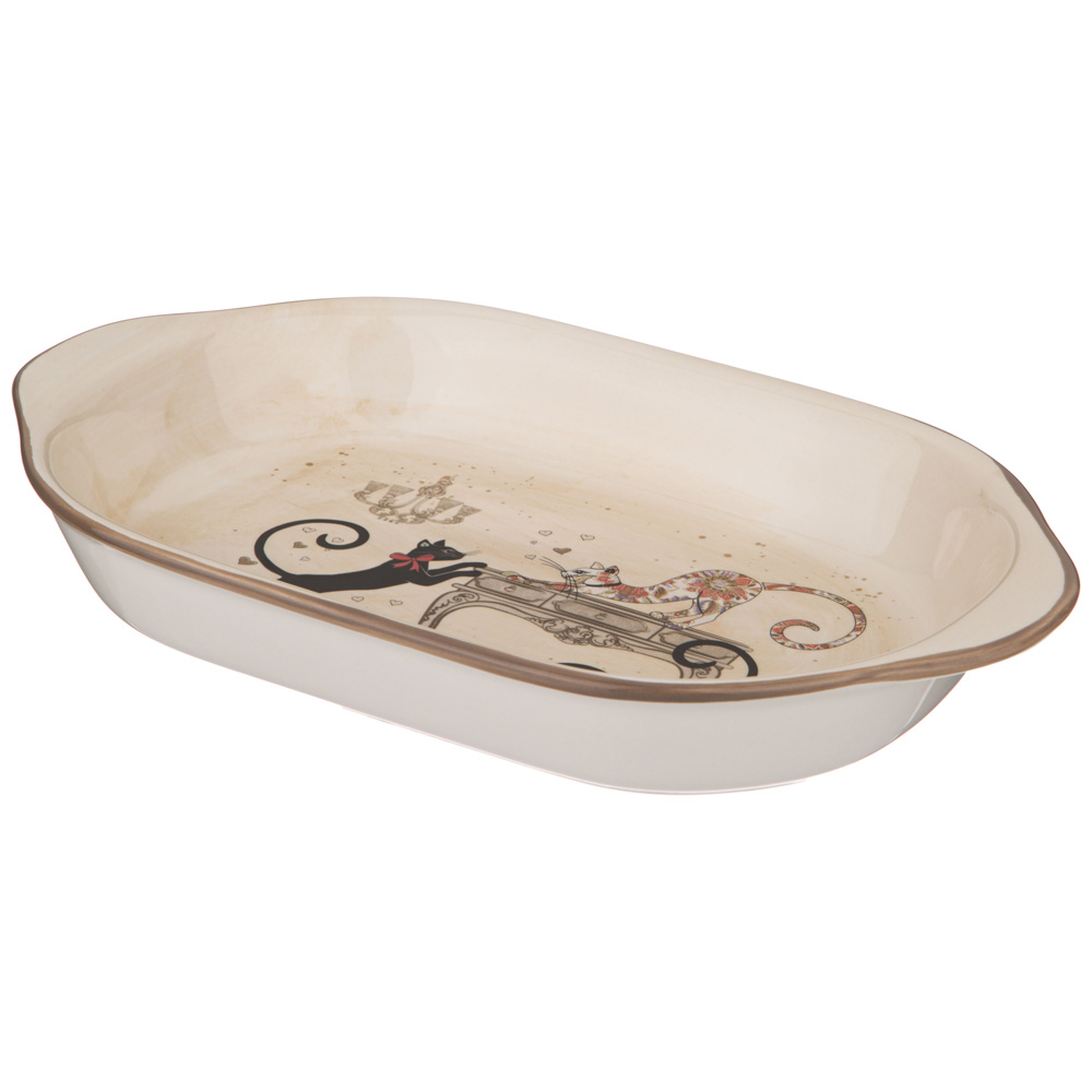 БЛЮДО AGNESS, ПАРИЖСКИЕ КОТЫ, 28*17, 5*4, 5 СМ, КОР=18ШТ.