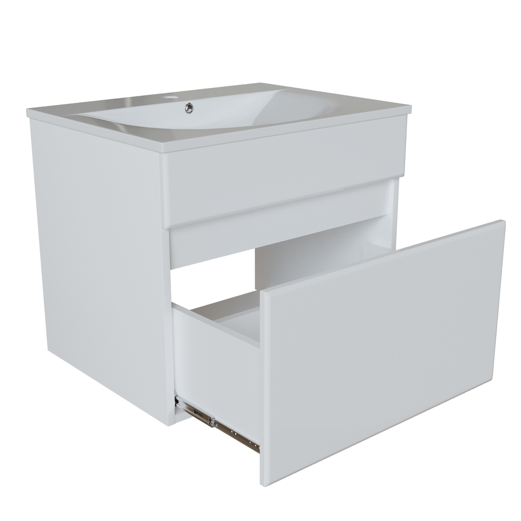 Тумба д/ванной, БРИКС-60,  ОТДЕЛЬНО ПРИОБРЕТАЕТСЯ РАКОВИНА подвесная под раковину, Breeze 60, мебельный, Sanita Luxe, ПВХ, раковина в комплект не входит