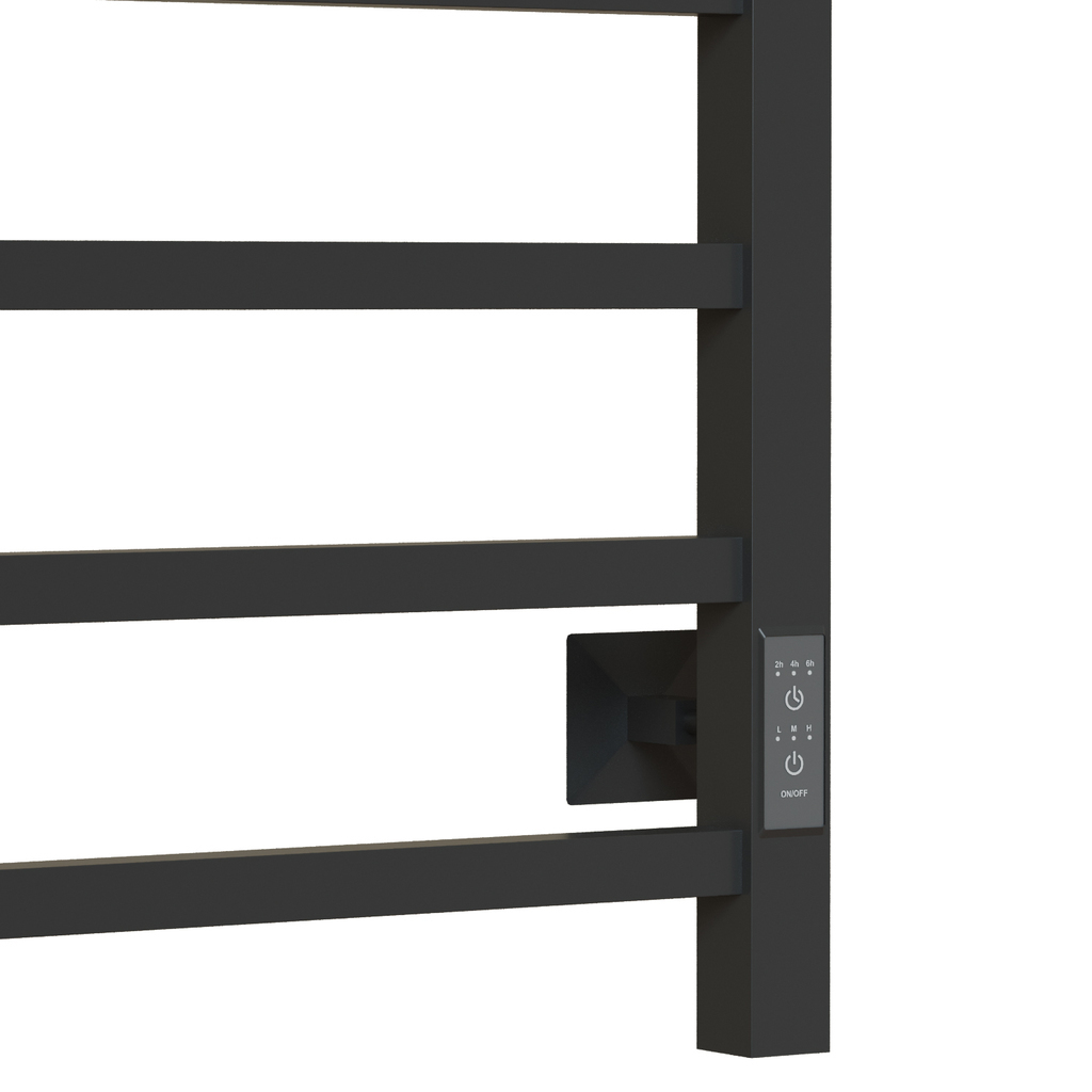 Полотенцесушитель MIXLINE FORTUNE 80х50, таймер, 425 Вт, 8 перекладин электрический ГРАФИТ