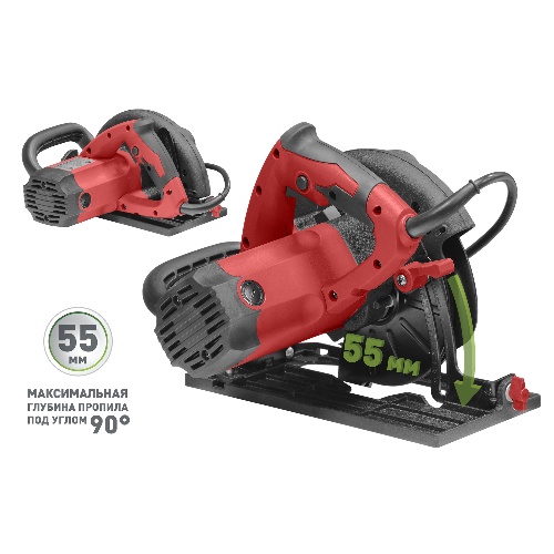 Пила электрическая дисковая ПАРМА 165Д, 1500Вт, 165/20мм, литое основание