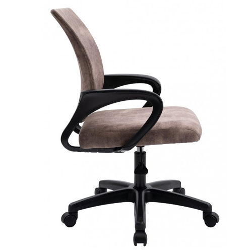 Кресло офисное, компьютерное TRON A2 велюр Standard, хром, темно-бежевый