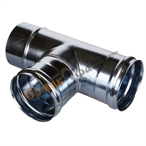 Тройник оцинк 115 0,5мм д/дымохода, 1/4