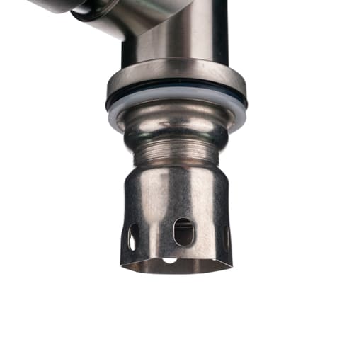 Смеситель для кухни DIKALAN B4065 шар, высокий гибкий излив, оранжевый, 1/12