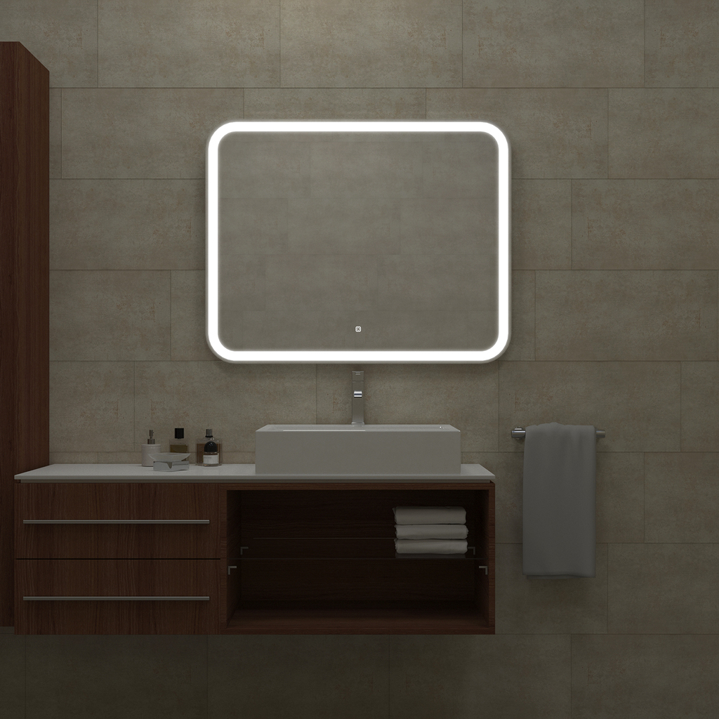 Зеркало MIXLINE, Стив Нео-S, 1000*800, ШВ сенсорный выкл, светодиодная бегущая подсветка