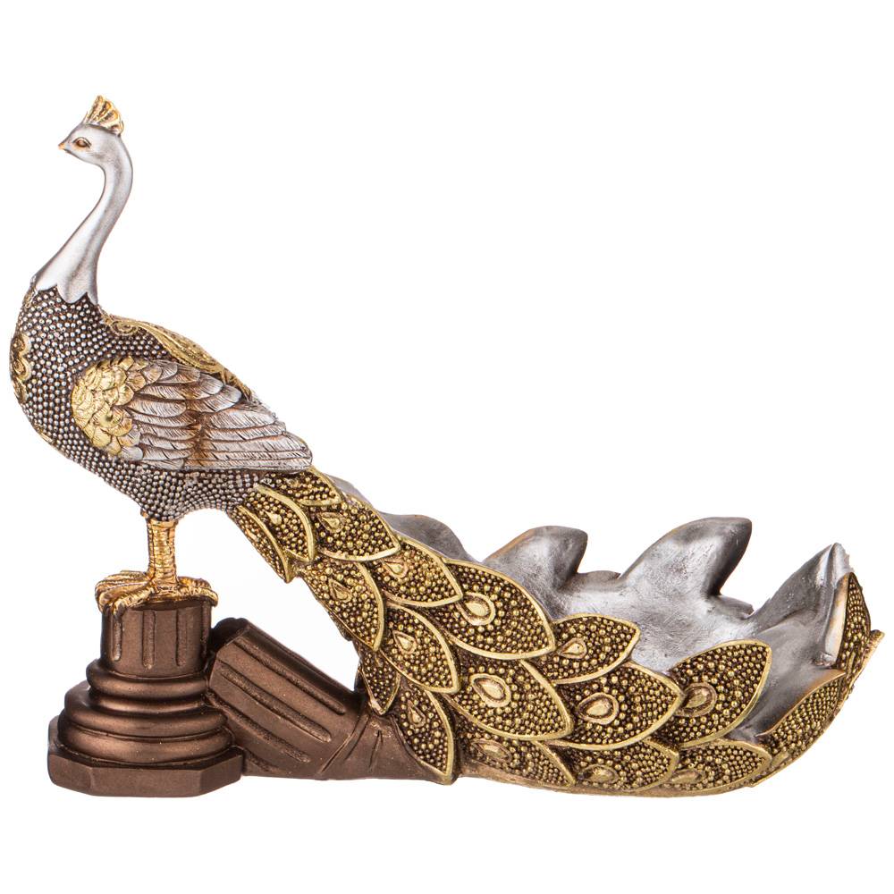 ПОДСТАВКА ПОД БУТЫЛКУ, ПАВЛИН, 32.5*14*25.5 СМ. СЕРИЯ, МАХАРАДЖИ,  КОР=6ШТ.