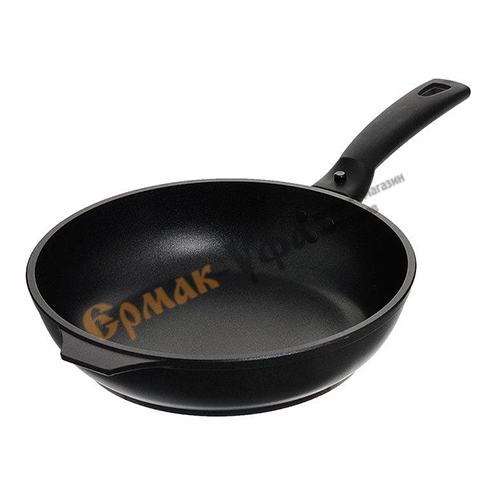 Сковорода 24 см, 60 мм со съемной ручкой, стеклянной крышкой, с247а KUKMARA, 1/4