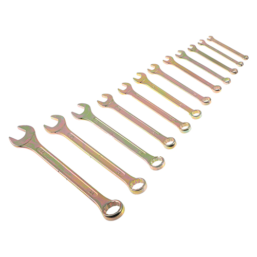 Ключ рожково-накидной набор 12пр ЕРМАК, желтые, 6-22 мм, , 736-080, 1/20