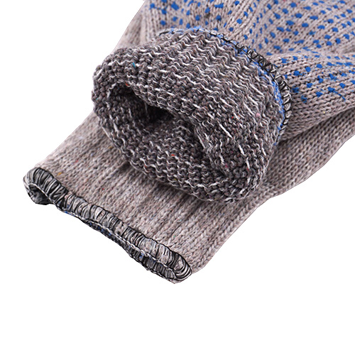 Перчатки х/б с ПВХ ЗИМА двойные черные/серые, Россия, 10/200