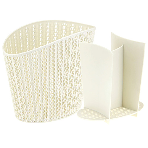 Сушилка для столовых приборов IDEA ВЯЗАНИЕ М 1166, белый ротанг