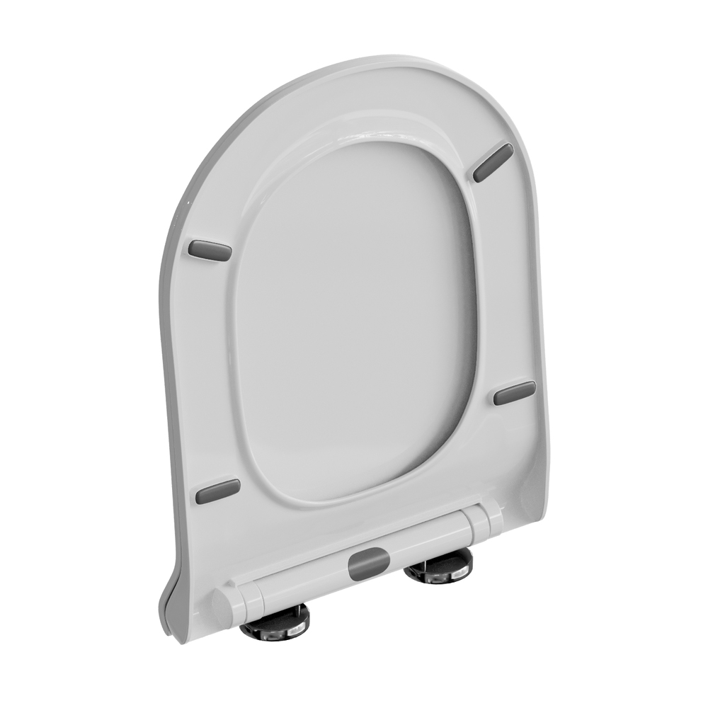 Сиденье для унитаза  WAVE STAR полипропилен, микролифт БЕЛЫЙ глянец