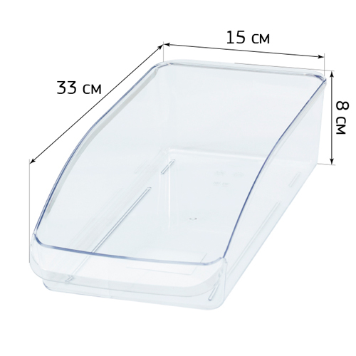 Органайзер для кухни IDEA М 1599, 330х150х80 мм, прозрачный