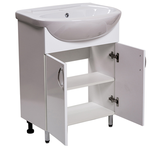 Тумба+Раковина ERICA, Эрика, 61 бел 2 двери, 1/1