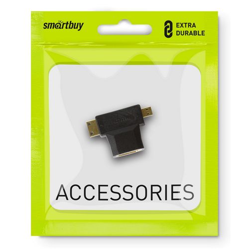 Адаптер Smartbuy HDMI F-miniHDMI M-microHDMI M, A119/50, 1/