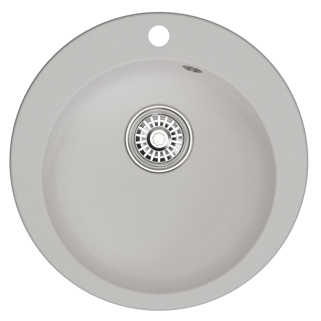 Мойкa ML-GM13 круглая, ультра-белая, 341, 495мм, глуб. чаши 200 NEW