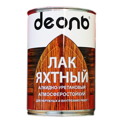 Лак яхтный глянцевый 0,8л алкидно-уретановый, ДЕОЛЬ, быстросох. , 0,8л новая тара с 05. 03, 6/6