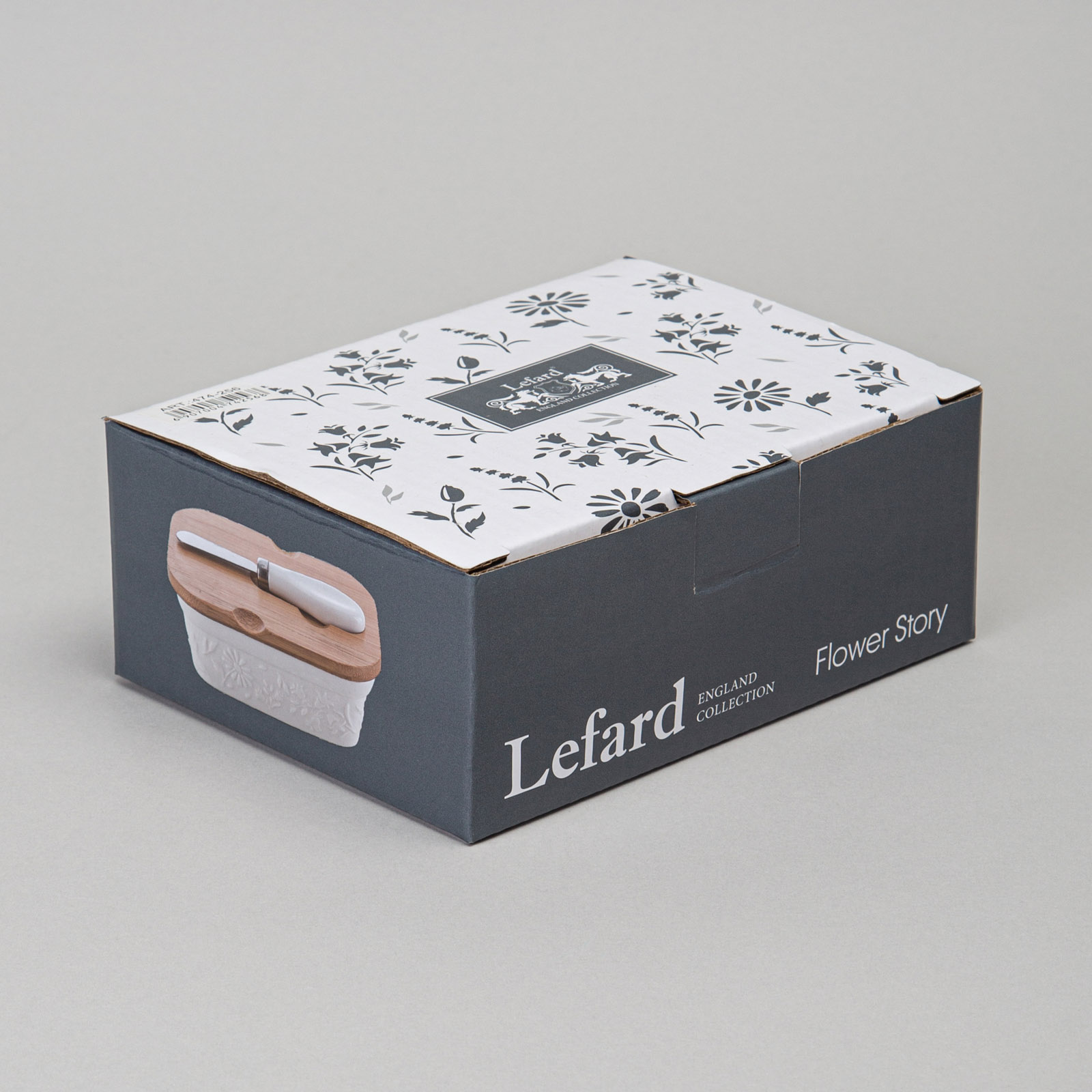 МАСЛЕНКА LEFARD, FLOWERS STORY, С ДЕР. КРЫШКОЙ, НОЖОМ ДЛЯ МАСЛА 15*11*6 СМ 330 МЛ