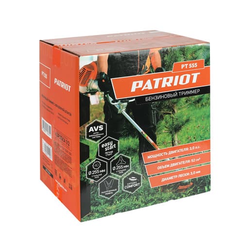 Триммер бензиновый PATRIOT PT 555 (1+1) 3 л.с 52 сс