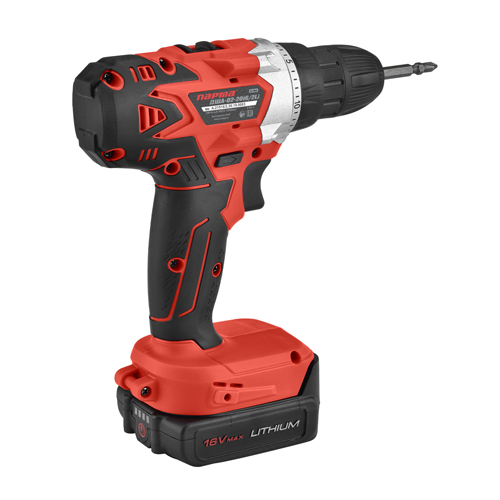 Дрель-шуруповерт аккумуляторная ПАРМА ДША-02-2016/2Li, 16В, 2Ач, кейс