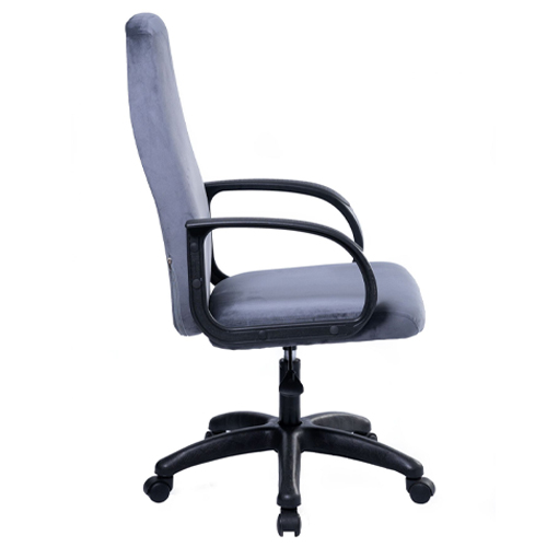 Кресло офисное, компьютерное TRON С1 ткань велюр FLORA Standard, хром, графит