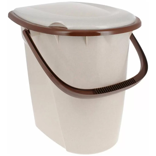 Ведро - туалет 24л, беж. мрамор, 1/6