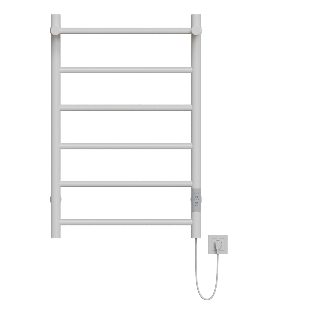 Полотенцесушитель MIXLINE VEGA 80х50, таймер, 318Вт, 5 перекладин + ПОЛКА электрический БЕЛЫЙ