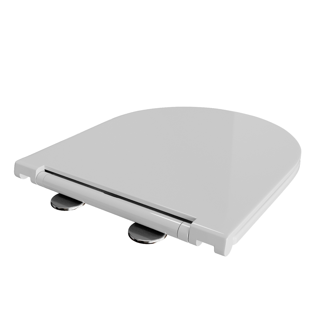 Сиденье для унитаза  WAVE LARA дюропласт, микролифт БЕЛЫЙ глянец