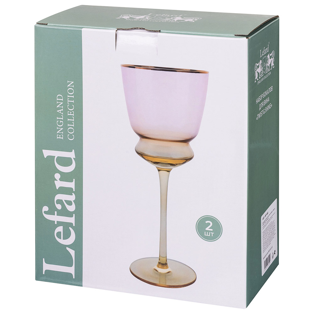 НАБОР БОКАЛОВ ДЛЯ ВИНА, TWIST & SHINE, PINK, 2 ШТ/380 МЛ