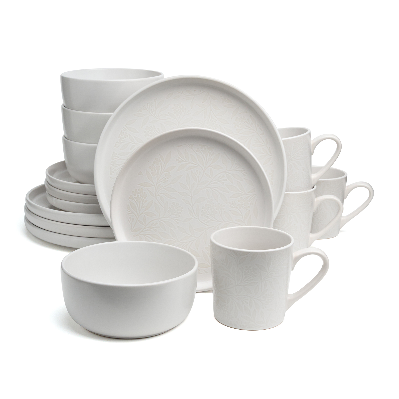 НАБОР ПОСУДЫ ОБЕДЕННЫЙ BRONCO, CHOICE WHITE, НА 4 ПЕР. 16 ПР.