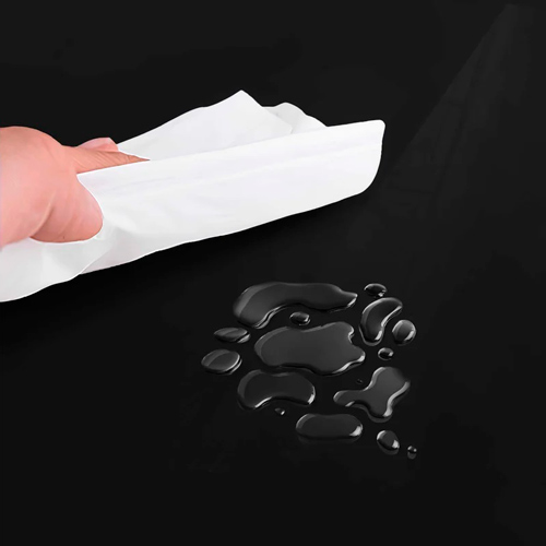 Скатерть гибкое стекло Dekorelle 100*60 см, черное, 0.8 мм