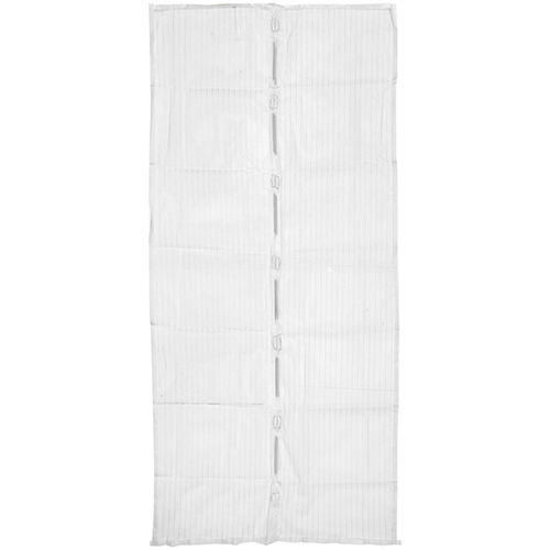 Сетка антимоскитная 100х210см, с декоративной накладкой, белая, вшитый магнит и внешний птичка, в комплекте гвозди, 1/10/120