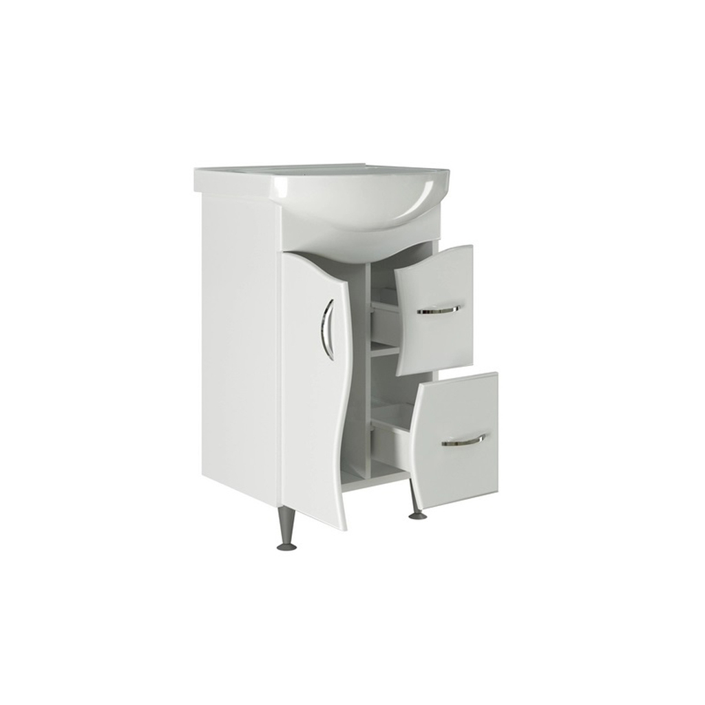 Тумба д/ванной, КЛАССИК-50,  ОТДЕЛЬНО ПРИОБРЕТАЕТСЯ РАКОВИНА под рак.Уют-50, ROSA, ПВХ, раковина в комплект не входит