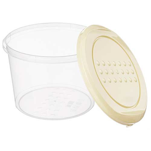 Контейнер для продуктов 0.8 л Homver Asti 221100625/01, круглый, светло-бежевый