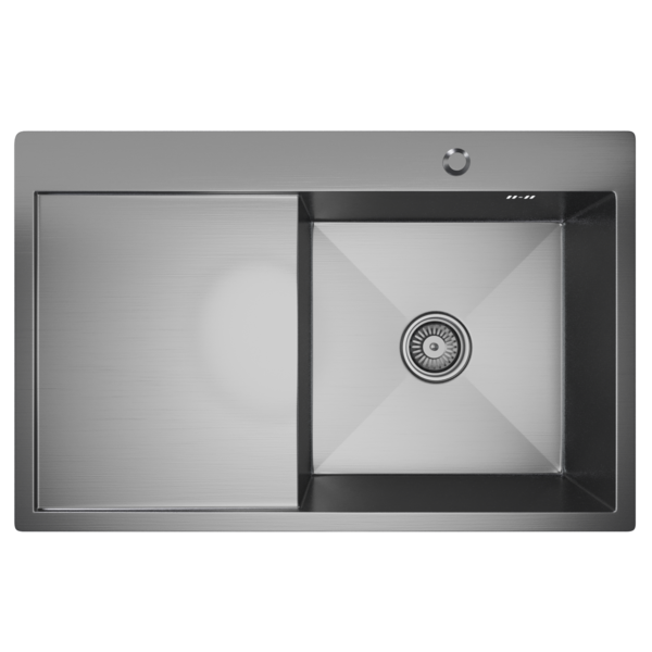 Мойка настол.монтаж 78х50, 3, 0 прав. вып 3 1/2 MIXLINE PRO 20см с сифоном, сатин