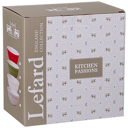 САЛАТНИК ДЛЯ СМЕШИВАНИЯ И СЕРВИРОВКИ LEFARD, KITCHEN PASSION, 20, 50 СМ КРАСНАЯ, КОР=8ШТ.