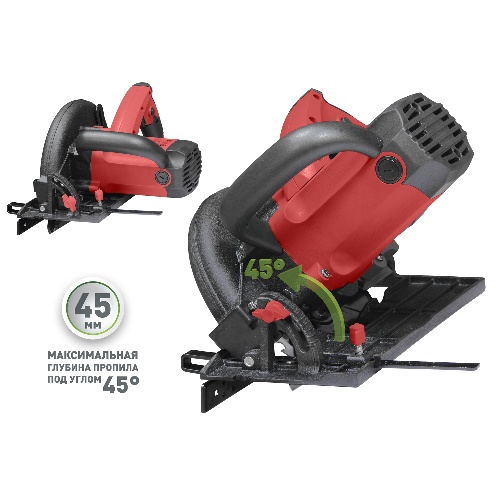 Пила электрическая дисковая ПАРМА 185Д, 1750Вт, 185/20мм, литое основание