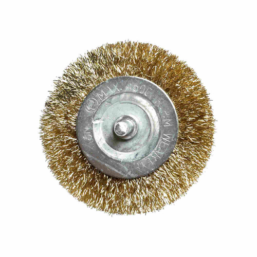 Щетка для дрели со шпилькой, плоская, 75мм латунь, 1/120