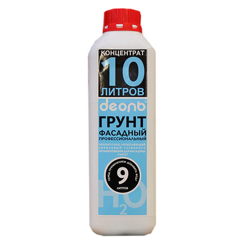 Грунт пропиточный глубокого проникновения 1кг, ДЕОЛЬ, концентрат 1:10 фасад. профессиональный, 1/15