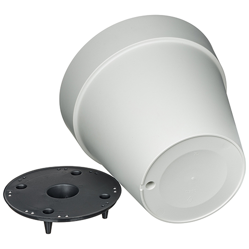 Горшок для цветов 7 л Homver Tarragon 221610521/03, 250 мм, со вставкой, светло-серый