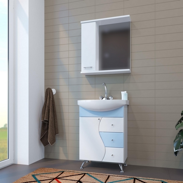 Зеркальный шкаф, Росток 65, левый без подсветки ПВХ