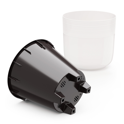 Горшок для цветов Линель 2,7л двойной, белый, 1/10