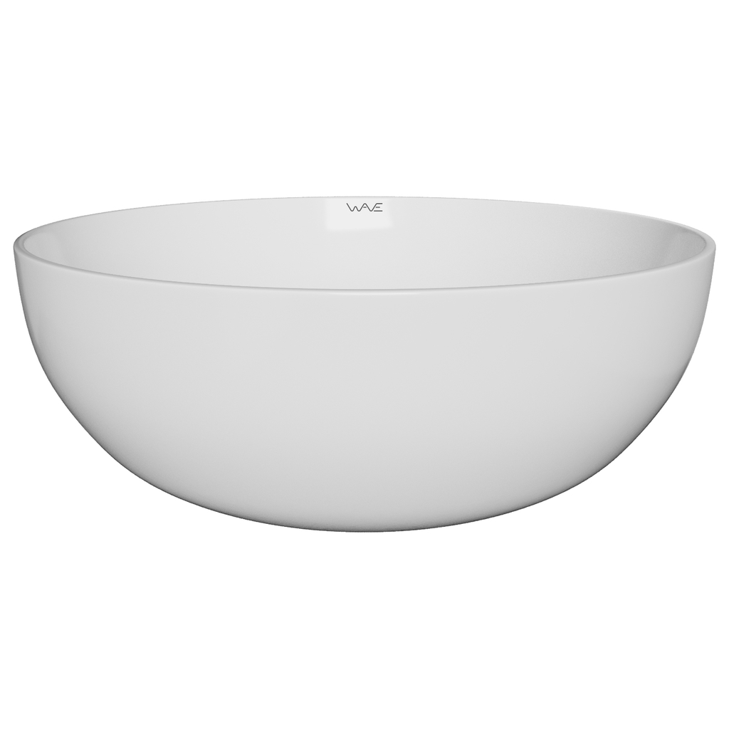 Раковина накладная на столешницу WAVE Round 405*405*140 ш*г*в без перелива,белый,круг