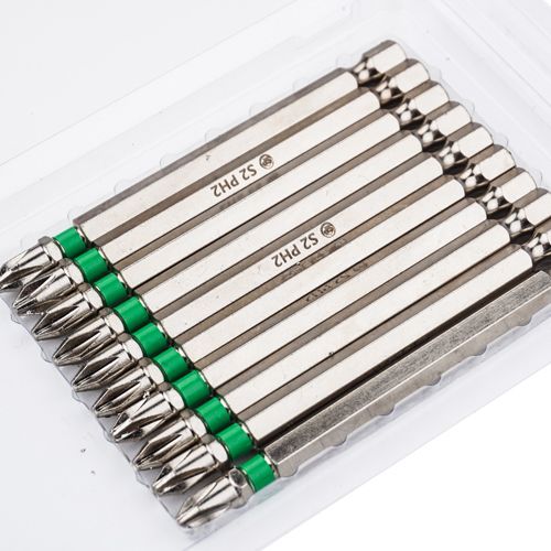 Биты SPETSTEXNIK PH2 90мм сталь S2 магнитный наконечник, цена за 10шт, 1/100