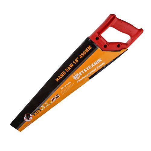 Ножовка по дереву 450мм, крупный зуб 5 TPI, пластиковая ручка, 1/60