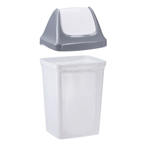 Контейнер для мусора СВИНГ 9 л, мраморный, 1/16